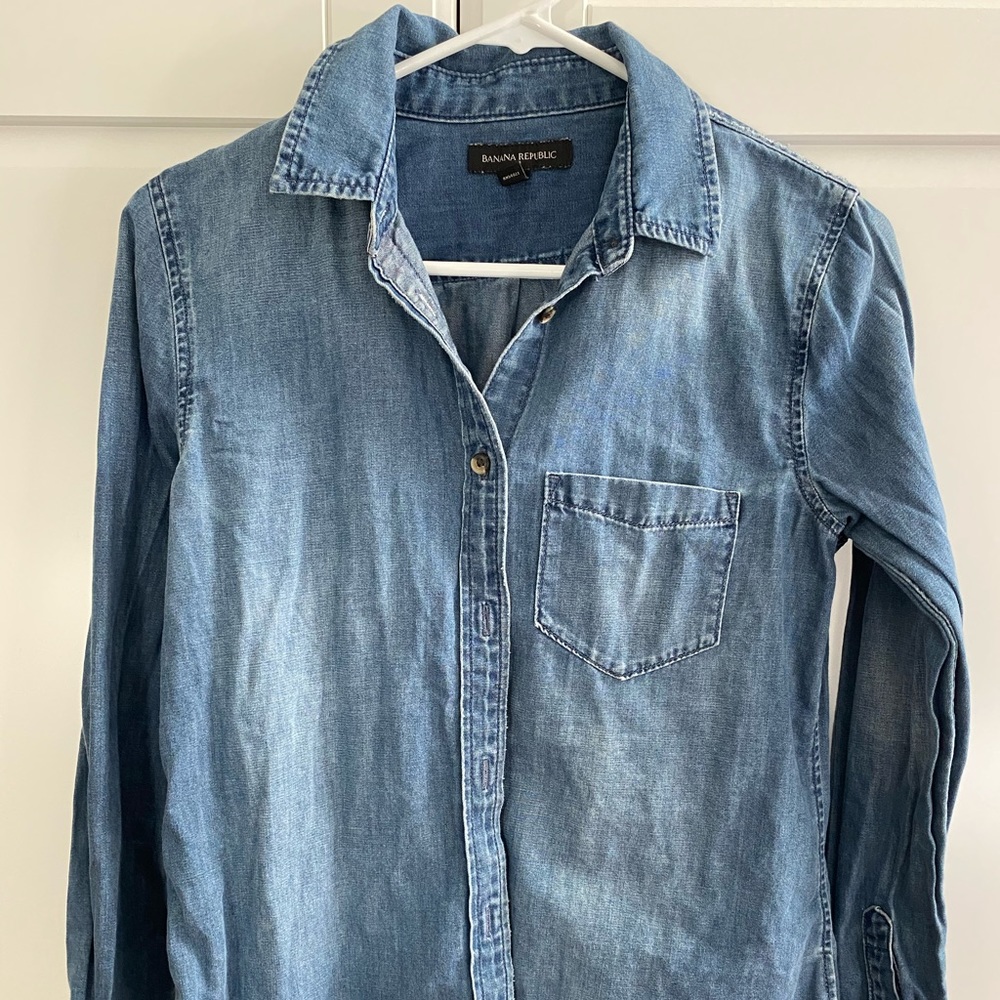 Jean button down shirt